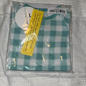 Little Sleepies Green and White Gingham